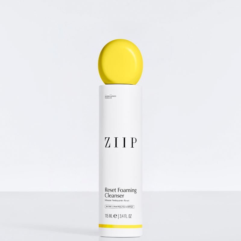 ZIIP Reset Foaming Cleanser with Gluconolactone, Citric Acid, and Succinic Acid